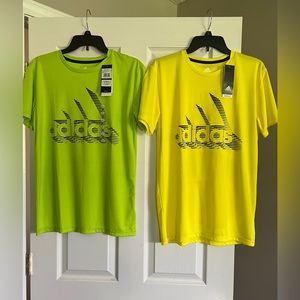 Adidas LT Green / BRT Yellow Dry fits shirts